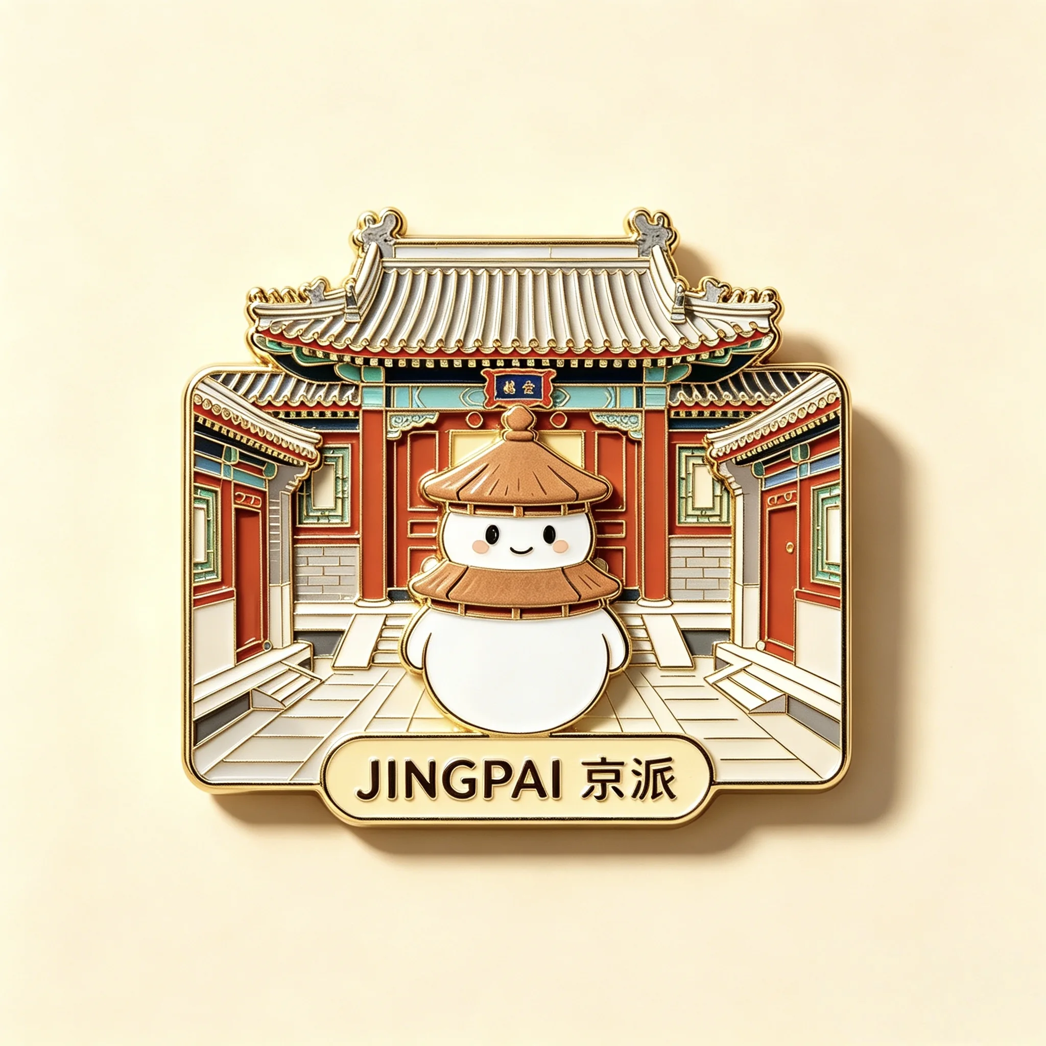 珐琅冰箱贴京派